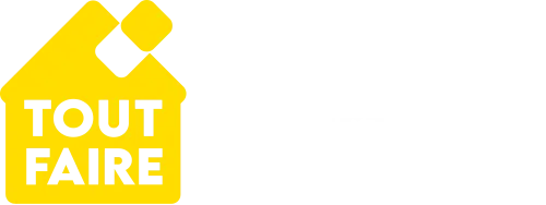 Logo jaune et blanc de polo-maçonnerie, entreprise du bâtiment à Auch