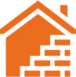 flèche orange montante THE, logo moderne polo-maçonnerie à auch évoquant progression et dynamisme