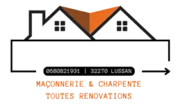 Logo polo-maçonnerie, maçonnerie et charpente toutes rénovations à Auch