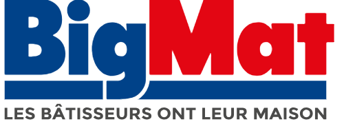 Logo BigMat partenaire de polo-maçonnerie à Auch, slogan Les bâtisseurs ont leur maison